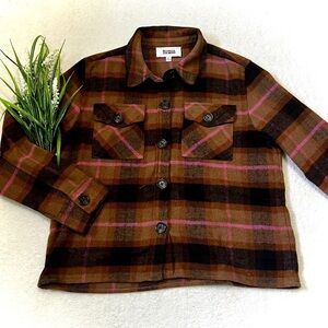 BB Dakota Steve Madden Brown Plaid Shacket - Large